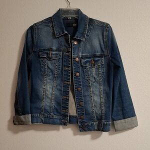 Kut from the Kloth Medium Wash Blue Denim Jean Jacket Size Small